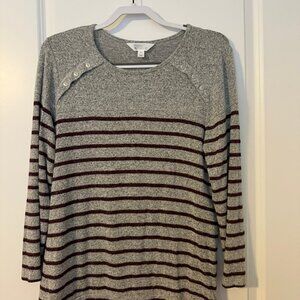 Gloria Button Detail Brushed Knit Top